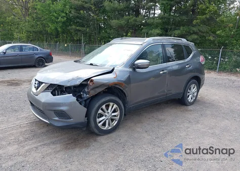 2015 Nissan Rogue Sv from USA, damaged, VIN KNMAT2MV5FP511748